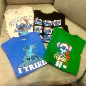 Lot of Stitch T-Shirts + Blancket